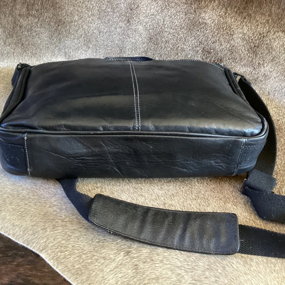 Pelle Leather Flap Top Briefcase Messenger Crossbody Bag